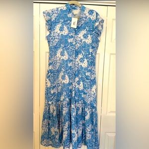 Darlington Isle cotton lined maxi with sash. Size large. Fits size 14